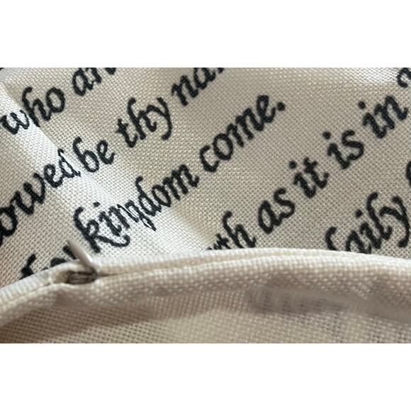 The Lord’s Prayer Pillow Cover 17.5”x17.5” with Zipper Close Pillow not included - Picture 4 of 4